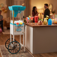 Chariot à glace pilée avec râpe à glace et support pour cônes de neige, 100W, pour une texture de neige fine, modèle de table