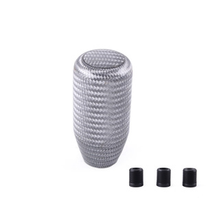 Carbon Fiber Gear <b>Shift</b> <b>Knob</b> 76mm Length 37mm Diameter Lightweight Car Modification Part - Product Image 2
