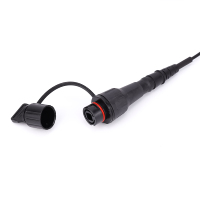 Adaptor Serat Optik Tahan Air Mini SC/APC Wanita, Coupler Luar Ruangan IP68 yang Diperkuat Kompatibel dengan Kabel Drop FTTX