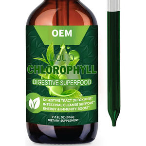 Sindirim detoks bağırsak sağlık bağışıklık desteği için OEM özel etiket sıvı klorofil damla enerji karaciğer antioksidan Boost temizlemek - Product Image 1