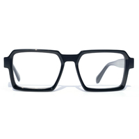 Lunettes de vue Finione en acétate transparent vert vintage pour hommes, anti-lumière bleue