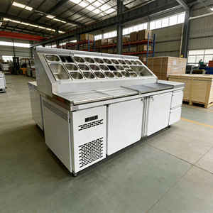 Équipement de réfrigération commerciale YINZHENG, réfrigérateur à double compresseur, <span class=keywords><strong>table</strong></span> de préparation de salades, sandwichs et pizzas sous comptoir - Product Image 1