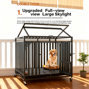 Jaula para Perros Grandes y Medianos con Inodoro, Casa para Mascotas con Valla Extra Gruesa para Perros como Golden Retriever, Samoyed y Labrador - Product Image 2