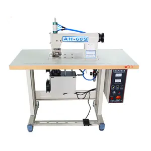 Máquina de costura industrial do laço, ultra-sônica do rolo do molde AH-60Q semi automático para o couro e tecido não tecido