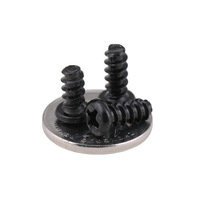 Vis autotaraudeuses à tête cruciforme en acier au carbone, métriques, haute résistance, plaquées zinc noir, petites, à tête ronde Phillips