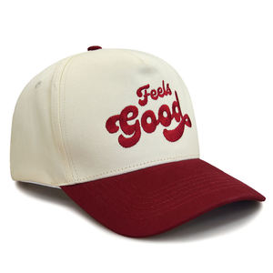 Casquette de baseball en sergé à 5 panneaux brodée sur mesure avec lettres, faible MOQ, pour hommes et femmes, réglable, style urbain unisexe - Product Image 4