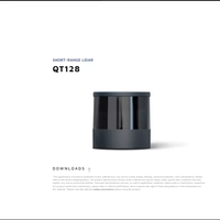 Hesai QT128 Lidar 3D à portée moyenne, 128 canaux, ultra-large champ de vision (VFOV) de 105 degrés, haute précision, champ de vision horizontal (FOV) de 360 degrés, détection d'angle mort, DC 12-24V