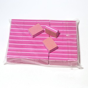 50 PCS/Pack Small Pink <strong>Nail</strong> <strong>Buffer</strong> Double <strong>Sided</strong> 100/180 Grit Emery Boards Square Buffing <strong>Block</strong> Sanding <strong>Block</strong> Disposable Use - Product Image 1