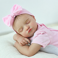 Boneka Bayi Reborn 18 Inci, Mirip Asli, Bahan Vinyl Lembut, Boneka Bayi Baru Lahir Realistis, Mainan untuk Anak, Hadiah, Grosir, Custom
