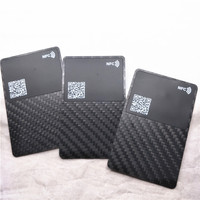 Tarjetas de visita digitales NFC de fibra de carbono negra de lujo a precio de fábrica