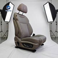 Siège de conducteur en cuir avec réglage électrique 4 directions, surpiqûres en losange, marron, siège avant pour BMW Série 3, Série 5, VW Golf