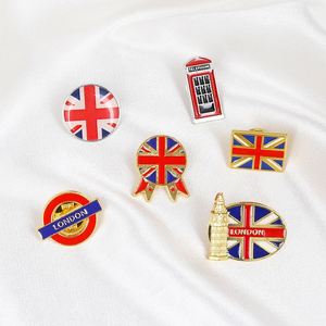 Nuevo Estilo Pin de Solapa Metálico con Mapa de la Bandera de Londres, Reino Unido, Souvenir de la Bandera del País de Gran Bretaña - Product Image 1