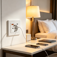 Prise murale électrique domestique multi-prises Schuko standard UE Allemagne avec couvercle étanche