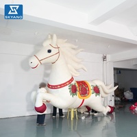 Modèle de cheval gonflable personnalisé de style ethnique, animal gonflable pour la décoration d'événements, de centres commerciaux et de sites touristiques, idéal pour les expositions de festivals
