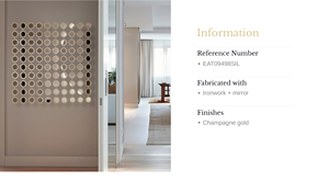 Dordogne, thương hiệu thủ công vĩnh cửu làm việc theo phong cách Pháp Retro khung không gỉ Gương trang trí lớn bao gồm gương nhỏ - Product Image 4