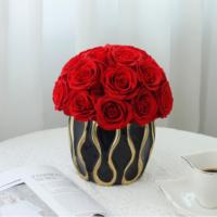 Bestseller Natürliche Konservierte Blume Rote Rosen Langes Leben Echte Valentinstag Geschenke Einzigartige Lila Schwarz Konservierte Rosen Vasen