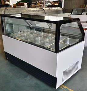 Congélateur commercial pour supermarché avec porte en verre trempé, dégivrage <span class=keywords><strong>automatique</strong></span>, refroidissement par air, vitrine à crème glacée - Product Image 6
