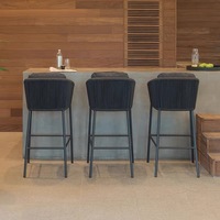 Ensemble de chaises de bar de jardin en aluminium et osier pour salle à manger, salle de sport, restaurant extérieur, hôtel, mobilier de bar, banc de salle de sport