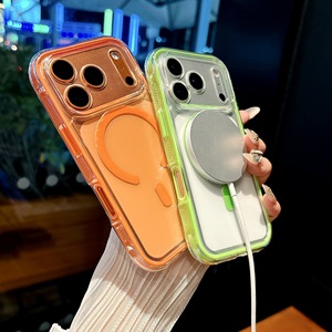 Funda Magnética 2 en 1 Transparente Color Caramelo para iPhone 17 Pro Max 16 Plus 15 14 13 12 <span class=keywords><strong>11</strong></span>, Carcasa Trasera Transparente - Product Image 1