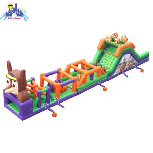 Outdoor Inflatable Adult Sport Games Little Adult Inflatable Bounce Obstacle Course For Sale