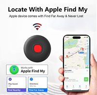 Localizador GPS para Rastrear Objetos, Paquete de 4, Compatible con la Aplicación Find My de iOS, para Llaves/Equipaje/Maletas, con Llamada de Emergencia SOS, Resistente al Agua IP67