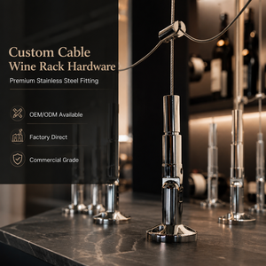Système de câbles pour présentoir à vin commercial, pour hôtels, bars, magasins de détail, présentoir mural à vin, emballage sécurisé, usine - Product Image 1