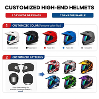 Casque de moto tout-terrain universel en ABS de haute qualité avec motif personnalisé pour adultes