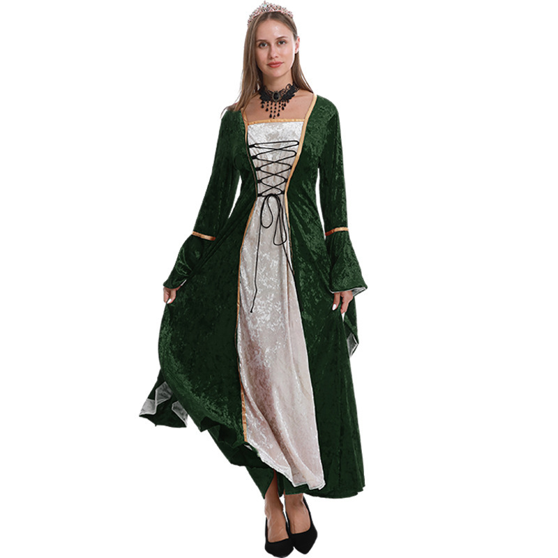 Green [skirt with tie-up straps]