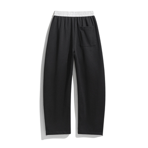 Pantalon de survêtement droit en toile légère avec logo personnalisé, nouvelle collection été 2025, couleur unie, coupe ample, sport décontracté, mode extérieure - Product Image 2