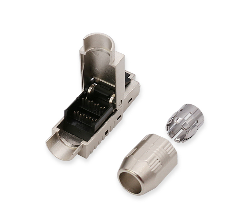 Новый дизайн RJ45 Cat6a экранированный безинструментальный мужской модульный разъем с разъемом «папа»