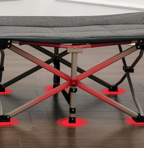 Lit de camping multifonction robuste, lit pliant simple, portable, en acier, pour extérieur, patio, jardin, plage, matelas moderne et robuste - Product Image 4