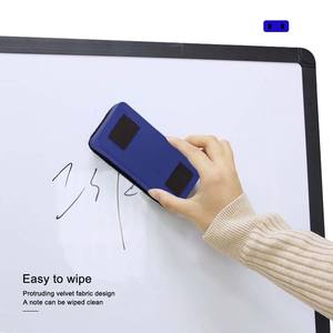 Borrador de pizarra blanca magnética de promoción, tamaño personalizado, tela mixta de terciopelo, plástico magnético, fácil de borrar, borrador de pizarra de tiza - Product Image 4