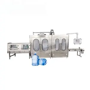 Vollautomatische 20-Liter-5-Gallonen-Flaschen-Eimer-Reinwasser-Produktionslinie 20-Liter-Glas-5-Gallonen-Wasser-Abfüllmaschine