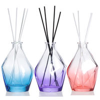 Salle de fleurs en céramique décorative de luxe 200ml pour diffuseur de roseaux bouteilles en verre transparent quantité minimale de commande 100 pièces