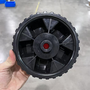 Roue pivotante de 7 et 8 pouces en PVC robuste, caoutchouc gris, type plat, pour équipement industriel - Product Image 2