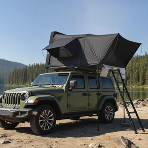 Tente de toit rigide légère à prix d'usine avec <span class=keywords><strong>annexe</strong></span> pour voiture, tente de camping en aluminium pour toit de voiture - Product Image 2