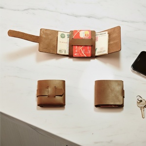 Boshiho Men's Vintage Trifold <b>Wallet</b> Bifold Credit Card Cash Pockets Genuine Leather <b>RFID</b> <b>Blocking</b> Multi-Function - Product Image 2