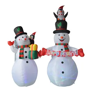 2024 Hot-selling Inflatable Event Decoration Inflatable Snowman with LED Light For Yard Party Used Indoor/Outdoor