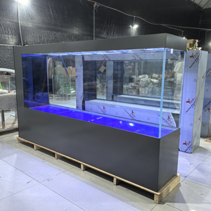<span class=keywords><strong>Aquarium</strong></span> en verre sur mesure avec éclairage LED - Paroi de séparation moderne pour hôtel et bureau - Product Image 2