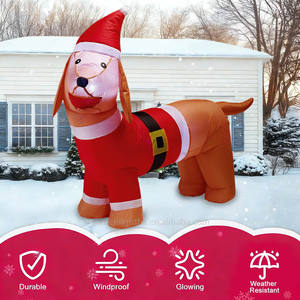 Perro Salchicha Inflable de Navidad de 4 Pies con Luces, Decoración Navideña para Interiores/Exteriores, para el Hogar, el Patio y el Jardín - Product Image 6