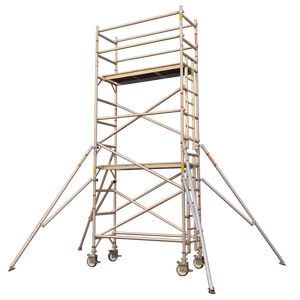 Échafaudage mobile en aluminium de 6 mètres avec marches et roues pour travaux de construction - Product Image 1