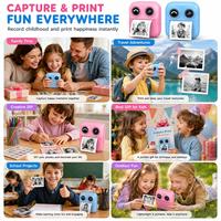 Cámara para Niños con Impresora, Cámara de Impresión Térmica Instantánea, Cámara de Fotos de 48MP para Niños, Regalo de Cumpleaños y Navidad, Juguete Recargable