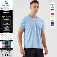 Vente en gros de t-shirts pour hommes à logo personnalisé, coupe classique, de haute qualité, à manches courtes, décontractés, compressés, respirants et à séchage rapide