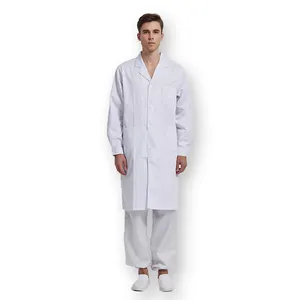 Vêtements de travail Anti-statique résistant aux acides, manteau de laboratoire pour salle blanche
