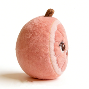 Peluche Personalizado de Pomelo Rosa en Rodajas, con Ojos de Anime de Pestañas Largas, Animal de Peluche de Fruta Cítrica con Segmentos en Forma de Cuña - Product Image 1