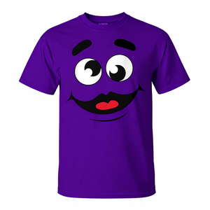 Camiseta Grimace Face para adulto, manga corta, color morado, talla X-Small, disfraz de Halloween - Product Image 2