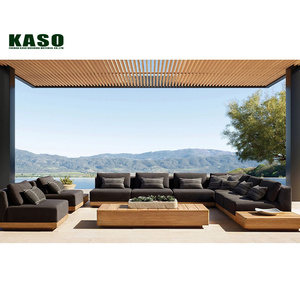 Furniture Sectional Modern Patio Set Wooden Outdoor Modular Couch Backyard Lounge Outdoor Garden <strong>Sofa</strong> Teak Wood <strong>Sofa</strong>