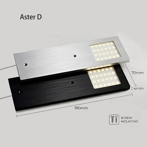 Éclairage <span class=keywords><strong>LED</strong></span> <span class=keywords><strong>sous</strong></span>-<span class=keywords><strong>meuble</strong></span> NewThingLine |   Spots pour armoires |   Lampes modernes en aluminium noir |   CRI 90 |   24V 3000K Chaud |   Brossé - Product Image 2