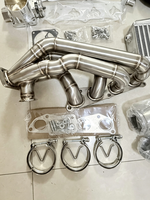Radiateur de refroidissement Intercooler SKUNK-2 Collecteur T3 Intercooler Kit Turbo K-series pour K20 K24 RSX EP3 avec bride de wastegate 44mm