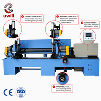 Machine à chanfreiner à double extrémité de haute précision Servo 120 avec engrenage de chargement/déchargement automatique |   Machine à débavurer les extrémités de tubes en acier
